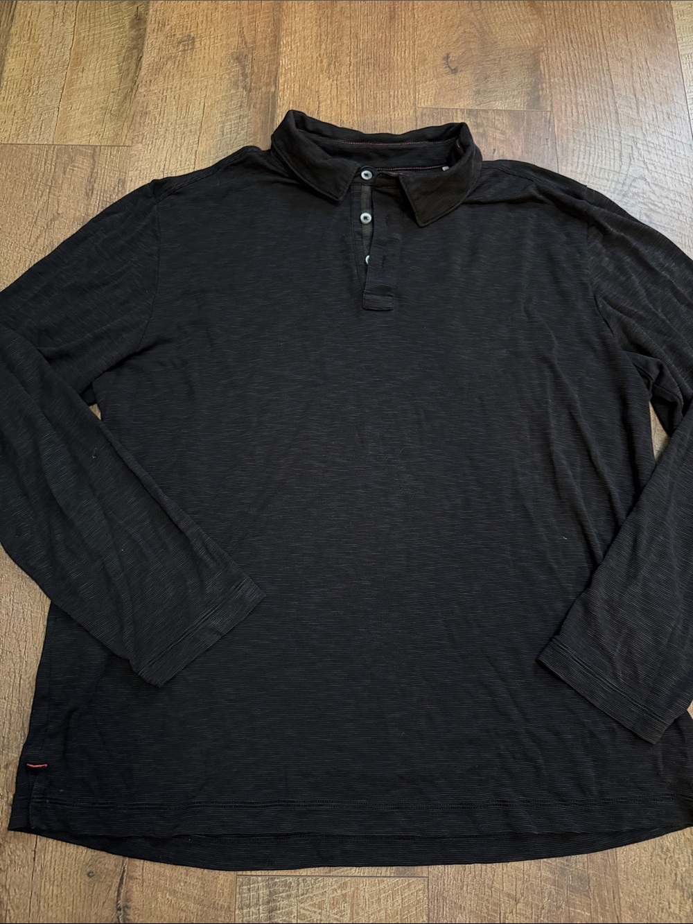 Tommy Bahama Black Long-Sleeve Polo